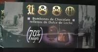 Mängden socker i Bombones de chocolate rellenos de dulce de leche