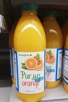Mängden socker i Pur jus orange sans pulpe