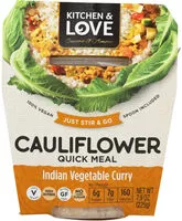 Mängden socker i Cauliflower quick meal, indian vegetable curry