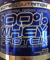 Mängden socker i 100% Whey Protein (2,35KG) Scitec-chocolat Blanc