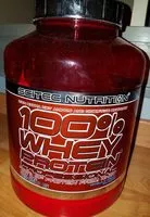 Mängden socker i 100% Whey Professional 2.3 KG Scitec (vanille Poire - 2,350 KG)