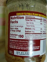 Mängden socker i Crunchy Peanut Butter