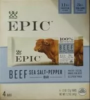 Mängden socker i EPIC Beef Sea Salt + Pepper Bar
