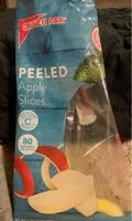 Mängden socker i peeled apple slices