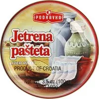 Mängden socker i Jetrena pasteta by podravka