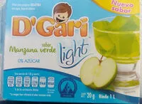 Mängden socker i Polvo para preparar gelatina de agua sabor Manzana verde