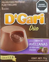 Mängden socker i D'Gari Dúo sabor crema de Avellanas