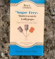 Mängden socker i Sugur Free Butterscotch Lollypops