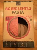 Mängden socker i Bio red lentils pasta