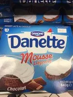 Mängden socker i Danette mousse liégeoise