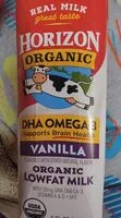 Mängden socker i Horizon organic, vanilla lowfat milk