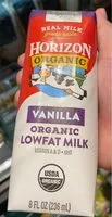 Mängden socker i Vanilla Organic Lowfat Milk