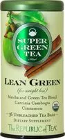 Mängden socker i Lean green supergreen tea tea bags