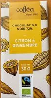 Mängden socker i Chocolat bio noir 72% citron gingembre