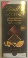 Mängden socker i 70% Cacao Orange Almond Dark Lindt Excellence