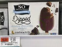 Mängden socker i Double chocolate delight dipped cashewmilk non-dairy frozen dessert bars, double chocolate delight