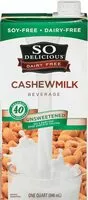 Mängden socker i Beverage cashew unsweetened