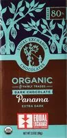 Mängden socker i Organic panama extra dark chocolate bar whole trade guarantee
