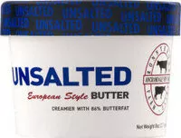 Mängden socker i Ronnybrook farm unsalted european style butter