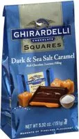 Mängden socker i Dark & sea salt caramel chocolate squares