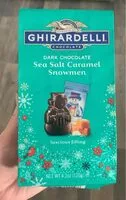 Mängden socker i Ghriardelli Dark Chocolate Sea Salt Caramel Snowmen