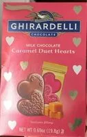 Mängden socker i Milk chocalte caremel duet hearts