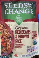 Mängden socker i Organic red beans & brown rice with corn & peppers