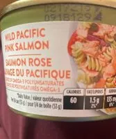 Mängden socker i Wild pacific pink salmon