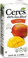 Mängden socker i Ceres all natural pure fruit juice blend mango