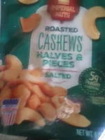 Mängden socker i Roasted cashews halves & pieces