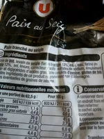 Mängden socker i pain au seigle