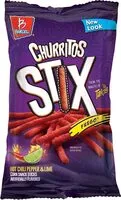 Mängden socker i Corn snack sticks fuego flavor