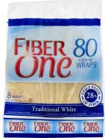 Mängden socker i 80 Calorie Wraps, Traditional White