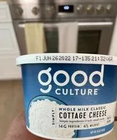 Mängden socker i Good culture whole milk cottage cheese