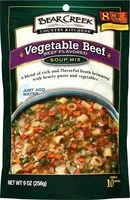 Mängden socker i Mix soup vegetable beef