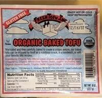 Mängden socker i Organic Baked Tofu