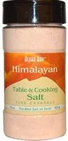 Mängden socker i Himalayan table & cooking salt