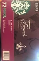 Mängden socker i Starbucks french roast coffee pod
