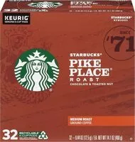 Mängden socker i Pike place medium roast coffee k-cup pods