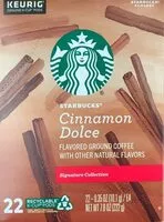 Mängden socker i Starbucks Cinnamon Dolce K-Cup Pods