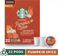 Mängden socker i Pumpkin spice flavored single-cup coffee for keurig brewers