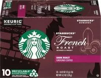 Mängden socker i French roast dark roast coffee k-cup pods