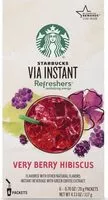 Mängden socker i Via instant refreshers very berry hibiscus