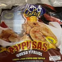 Mängden socker i Pupusas  de frijol con queso