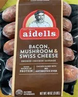 Mängden socker i Bacon, Mushroom & Swiss Cheese Smoked Chicken Sausage