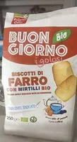 Mängden socker i Biscotti farro con mirtilli bio