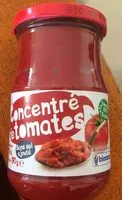 Mängden socker i Concentré de tomates