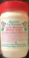 Mängden socker i Crema Mexicana (Mexican Cream)