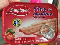 Mängden socker i Filets de sardines