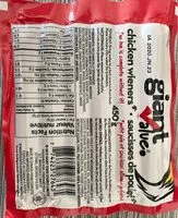 Mängden socker i Saucisses de poulet